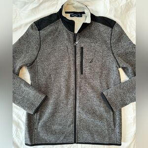 Nautica Men's Charcoal Zip-Up Sweater